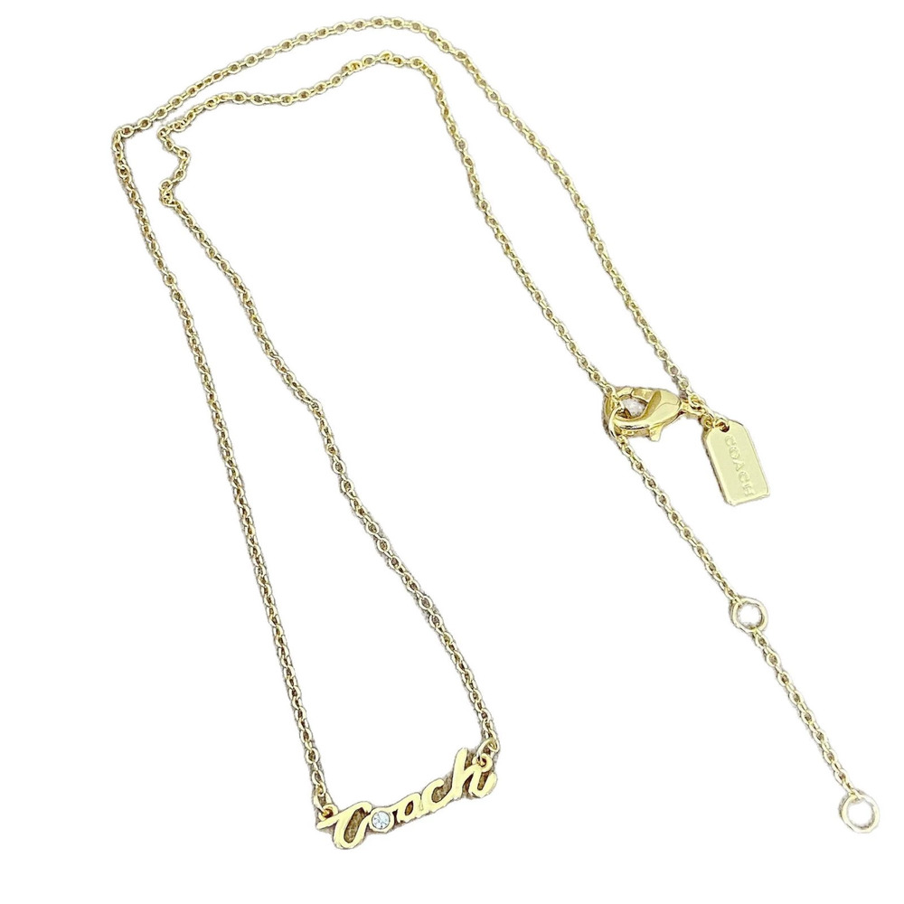 Coach Rhinestone Letter Necklace - Picture 5 of 6